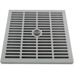 Grille de sol polypropylne pour regard fitt 400x400mm - gris - dispo 48h