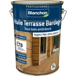 Huile terrasse bardage mate blanchon 5l bois gris� * dispo 48h *