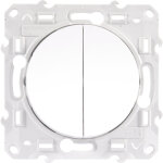 Interrupteur double va - et - vient odace schneider blanc