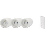 Kit 3 prises t�l�command�es avec t�l�commande 230v - 16a - 3680w