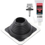Kit sortie de toiture bac acier epdm pour conduits ?102 - 209 scell - it 1 solin epdm + 20 vis autopereuses ...