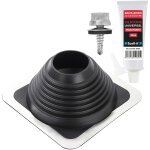 Kit sortie de toiture bac acier epdm pour conduits ?121 - 254 scell - it 1 solin epdm + 20 vis autopereuses ...