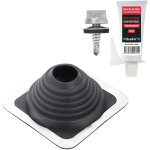 Kit sortie de toiture bac acier epdm pour conduits ?69 - 177 scell - it 1 solin epdm + 16 vis autopereuses ...