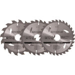 Lames carbure tct 165x30 20 / 16 / 10mm (3 pièces) Lames carbure tct 165x30 20 / 16 / 10mm (3 pièces)