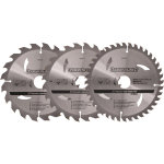 Lames carbure tct 190x30 / 25 / 20mm (3 pi�ces)