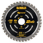 Lame de scie circulaire portative dewalt extrême 190x30mm 40t Lame de scie circulaire portative dewalt extrême 190x30mm 40t