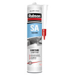 Mastic silicone sanitaire sa rubson 300ml blanc