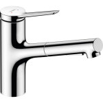 Mitigeur vier  douchette extractible zesis 150 hansgrohe chrom - 2 jets