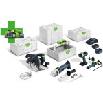 Pack 3 machines kit combo sans fil menuiserie festool 18v