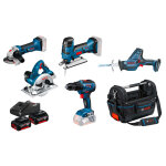 Pack 5 machines sans fil bosch 0615990l59 18v li - ion 4ah
