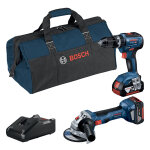 Pack perceuse - visseuse et meuleuse bosch 0615990m4a 18v li - ion 4, 0ah