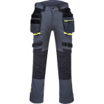 Pantalon de travail stretch dx4 poches amovibles + protge - genoux portwest 48 gris