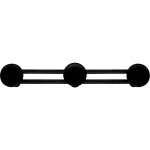 Patre noire mat cime 4 ttes  65 x 610 mm