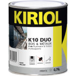 Peinture bois & mtaux brillant k10 duo kiriol 0, 75l blanc