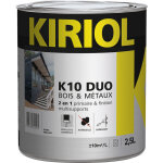 Peinture bois & mtaux brillant k10 duo kiriol 2, 5l blanc * dispo 48h *