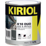 Peinture bois & mtaux satin k10 duo kiriol 0, 75l gris anthracite