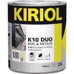 Peinture bois & mtaux satin k10 duo kiriol 2, 5l blanc perle
