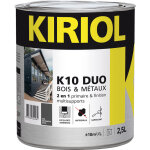 Peinture bois & mtaux satin k10 duo kiriol 2, 5l gris anthracite