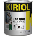 Peinture bois & mtaux satin k10 duo kiriol 2, 5l vert mousse