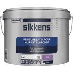 Peinture intérieure murs & plafonds blanc satin sikkens 10l * exclu magasin * Peinture intérieure murs & plafonds blanc satin sikkens 10l * exclu magasin *