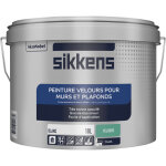 Peinture intérieure murs & plafonds blanc velours sikkens 10l * exclu magasin * Peinture intérieure murs & plafonds blanc velours sikkens 10l * exclu magasin *