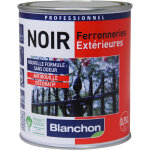 Peinture noir ferronneries blanchon antirouille 250ml mat