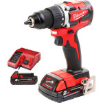 Perceuse visseuse sans fil milwaukee m18 cbldd - 202c 18v li - ion 2ah Perceuse visseuse sans fil milwaukee m18 cbldd - 202c 18v li - ion 2ah