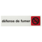 Plaque signaltique avec adhsif 170 x 45mm thirard  dfense de fumer