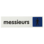 Plaque signaltique avec adhsif 170 x 45mm thirard  messieurs