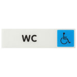 Plaque signaltique avec adhsif 170 x 45mm thirard  wc