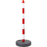 Potelet plastique mottez blanc - rouge