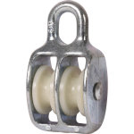 Poulie à oeil fixe double 8 x 30mm Poulie à oeil fixe double 8 x 30mm