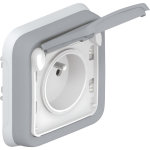 Prise 2p + t encastrée plexo legrand encastrée - gris Prise 2p + t encastrée plexo legrand encastrée - gris