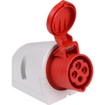 Prise femelle triphas�e socle mural 3p + t 16a