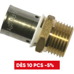 Raccord droit m�le � sertir per per �16 - m12x17