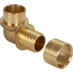 Raccord à glissement coudé per / cuivre per Ø20 - tube cuivre Ø16 Raccord à glissement coudé per / cuivre per Ø20 - tube cuivre Ø16