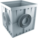 Regard / réhausse polypropylène pour eaux pluviales fitt 400x400mm - gris - dispo 48h Regard / réhausse polypropylène pour eaux pluviales fitt 400x400mm - gris - dispo 48h