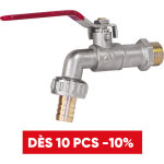 Robinet d'arrosage 1 / 4 de tour � sph�re pronorm m15x21 - sortie m20x27
