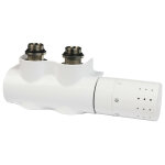 Robinet thermostatique orientable  connexion centrale flexodesign comap m30 f3 / 4e - m3 / 4e - blanc ...