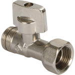 Robinet wc droit 1 / 4 de tour pronorm m12x17 - f12x17 - laiton nickel�
