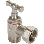 Robinet wc équerre à clapet pronorm m12x17 - f12x17 - laiton nickelé Robinet wc équerre à clapet pronorm m12x17 - f12x17 - laiton nickelé