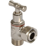 Robinet wc équerre à presse - étoupe pronorm m12x17 - f12x17 - laiton nickelé Robinet wc équerre à presse - étoupe pronorm m12x17 - f12x17 - laiton nickelé