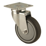 Roulette pivotante caoutchouc 100mm 100kg