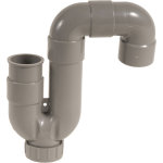 Siphon vidange sortie verticale pvc pvc Ø40 - avec coude Siphon vidange sortie verticale pvc pvc Ø40 - avec coude