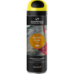Traceur de chantier fluorescent fluo tp soppec 500ml jaune
