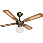 Ventilateur de plafond 4 pales bois  clairage bali farelek 50w - 1070mm