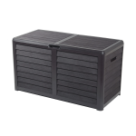 010290 g. ant cx1 malle de jardin baya 420l d�cor bois dim. 117, 3 x 54, 8 x 65, 3 cm gris anthracite ...
