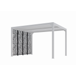Panneaux moucharabieh x4 en acier haute performance finition �poxy gris pour c�t� 3 m pour pergola bioclimatiq ...