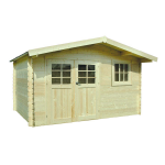 Abri bois salzburg 34mm avec traitement autoclave. 3880 x 2980mm