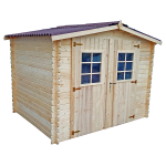 Abri madriers bois massif 28 mm / surface ext�rieure : 6, 16 m2